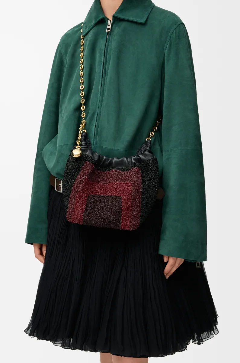 迷你珠饰皮革 Squeeze 手袋