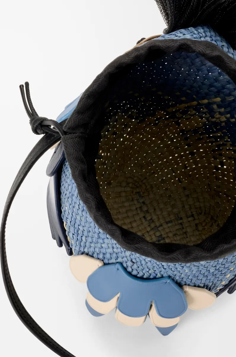 伊拉卡棕榈和牛皮革小鸟造型手袋