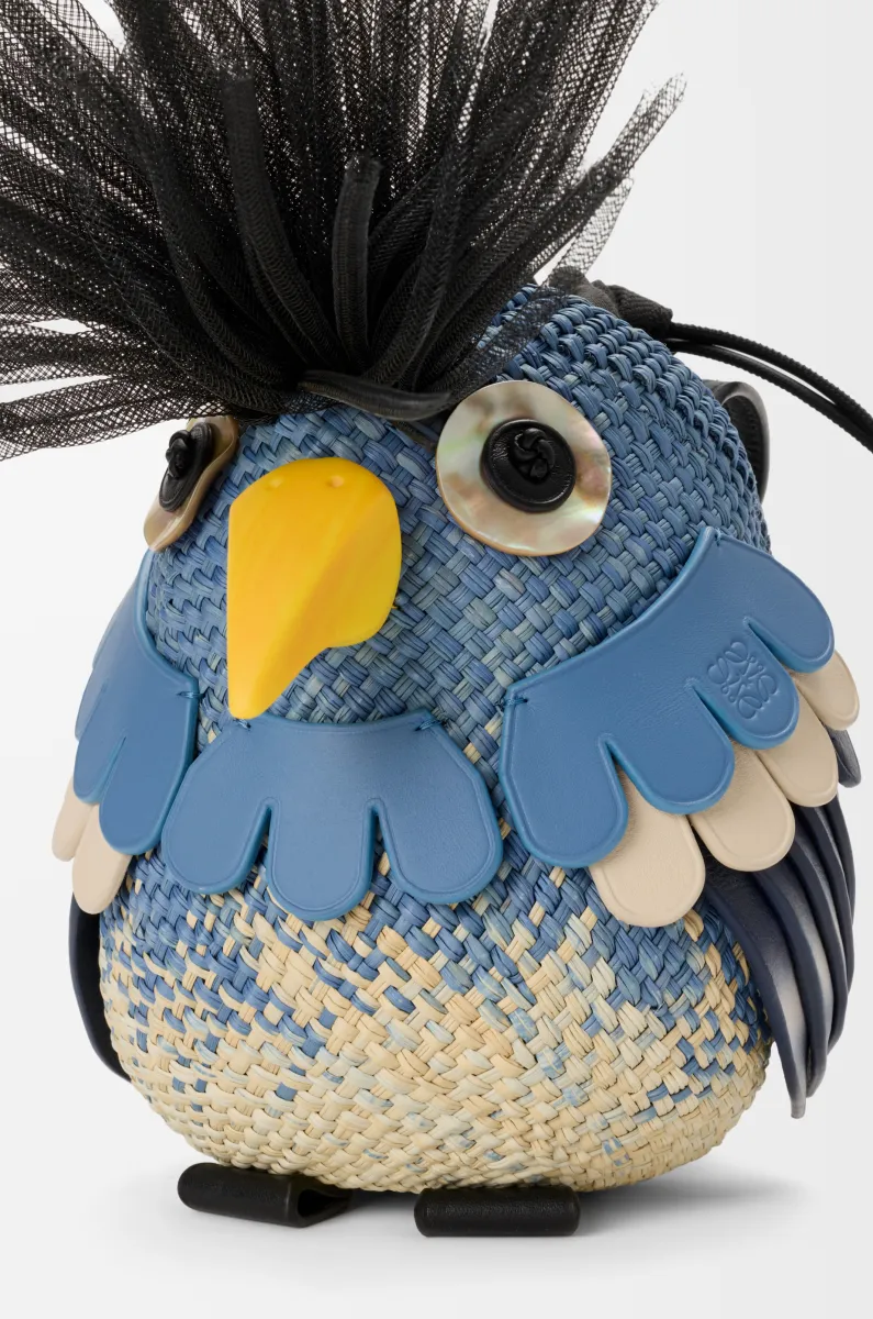 伊拉卡棕榈和牛皮革小鸟造型手袋