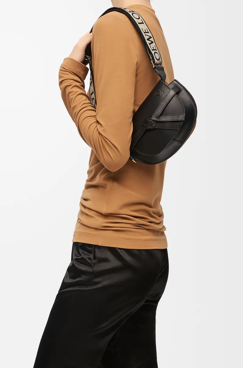 迷你柔软牛皮革提花 Gate Dual 手袋