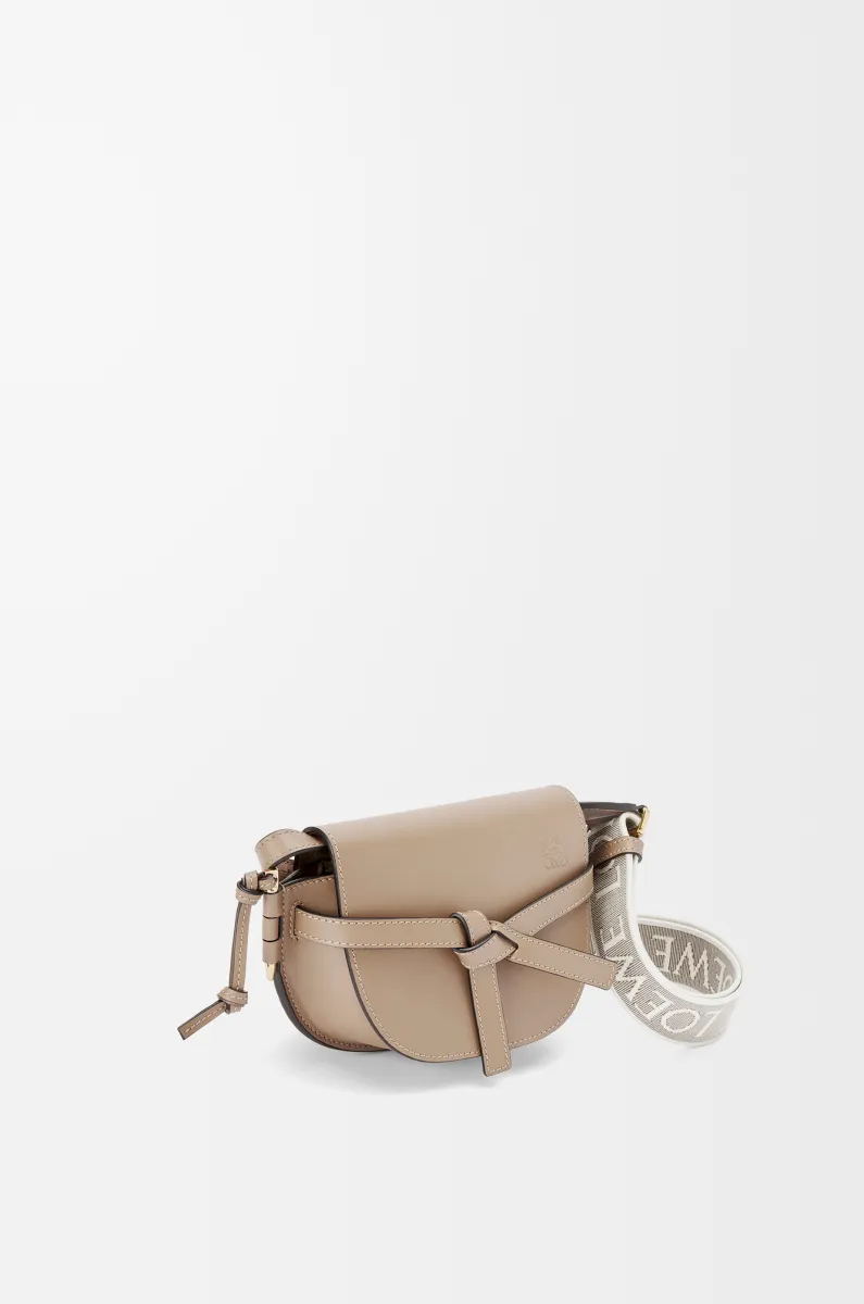 迷你柔软牛皮革提花 Gate Dual 手袋