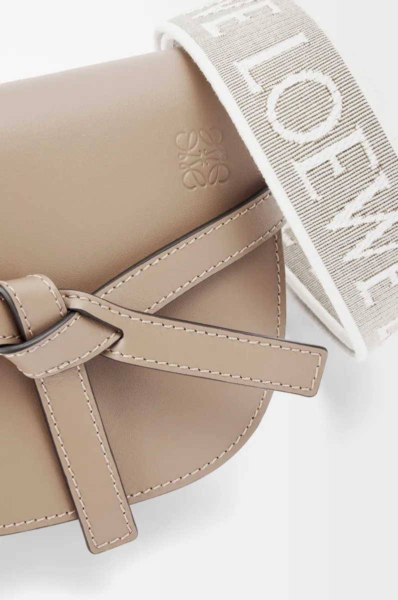 迷你柔软牛皮革提花 Gate Dual 手袋