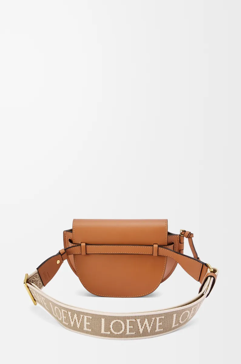 迷你柔软牛皮革提花 Gate Dual 手袋