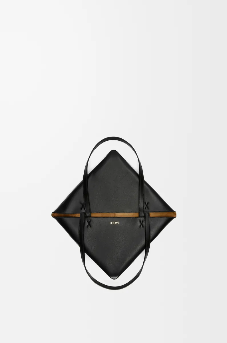 中号亮面牛皮革 Puzzle Fold 手袋