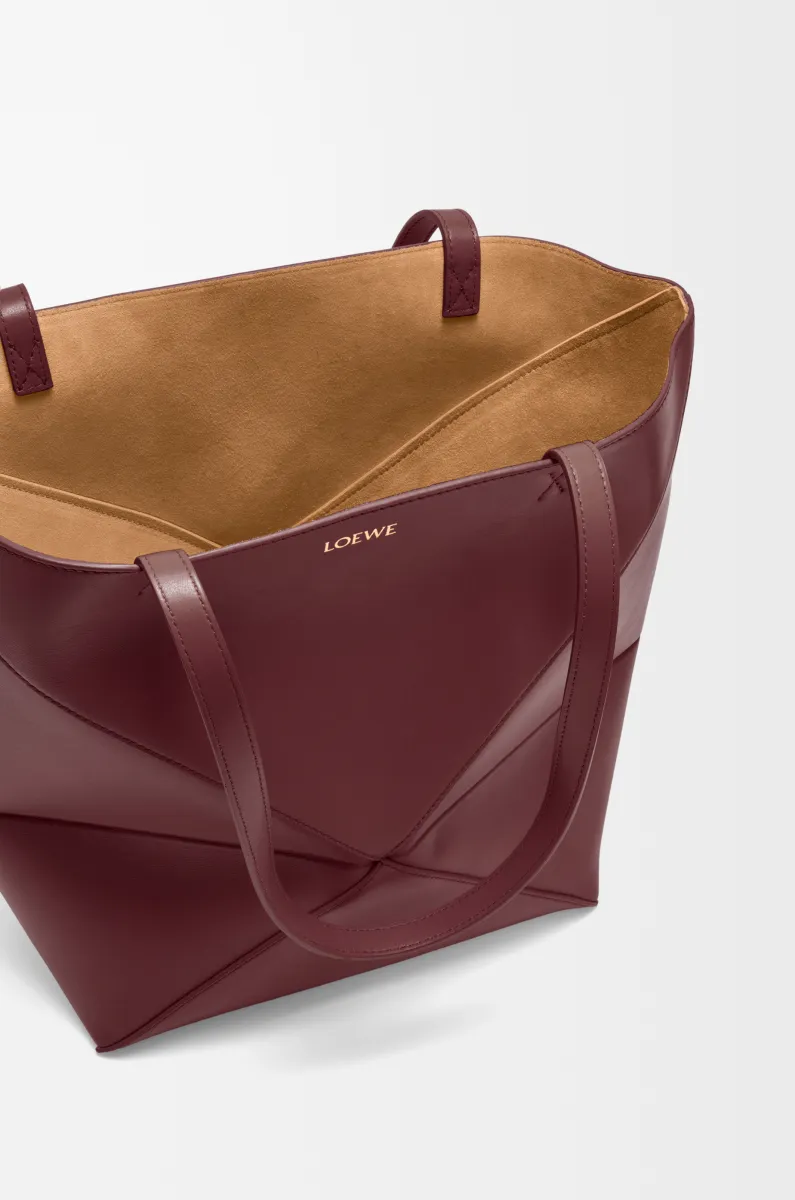 中号亮面牛皮革 Puzzle Fold 手袋