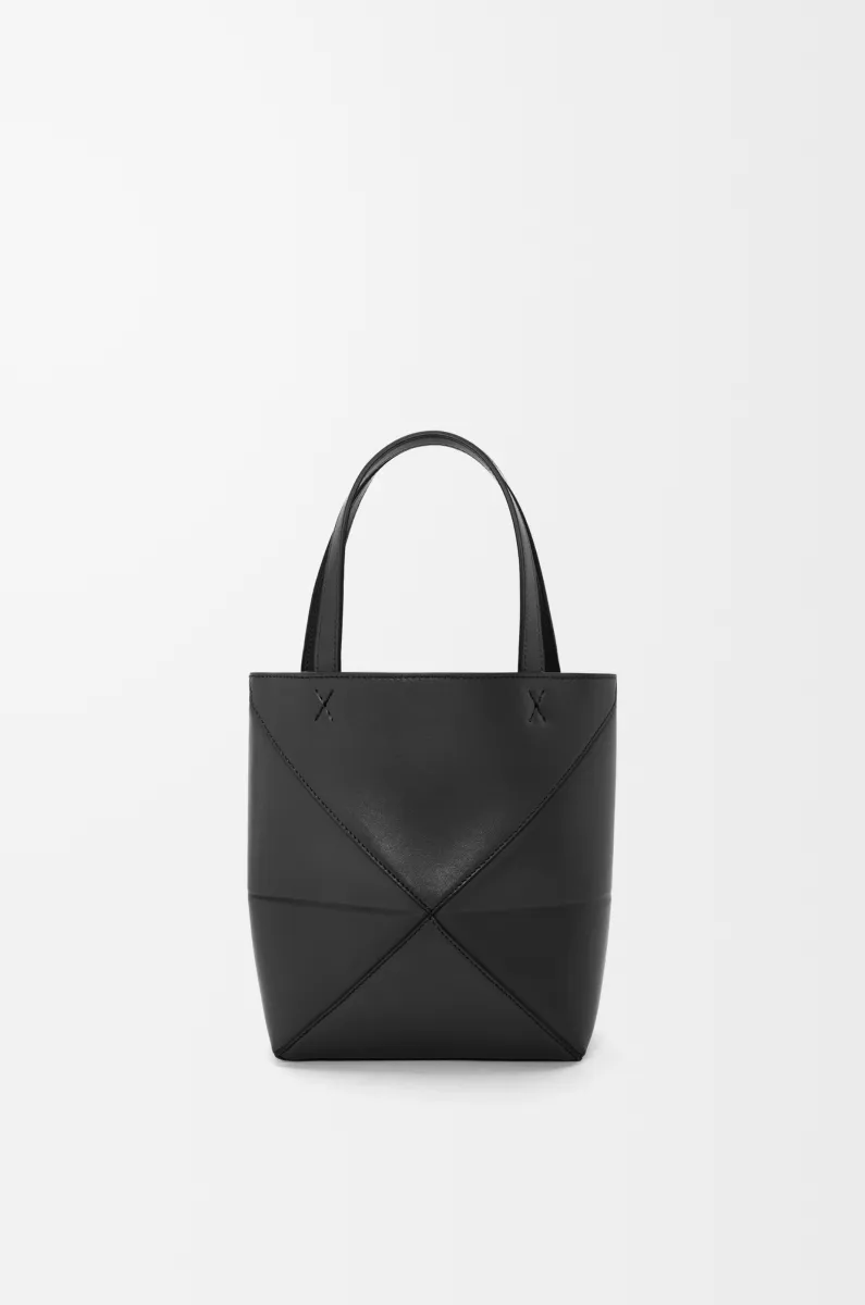 迷你亮面牛皮革 Puzzle Fold 手袋