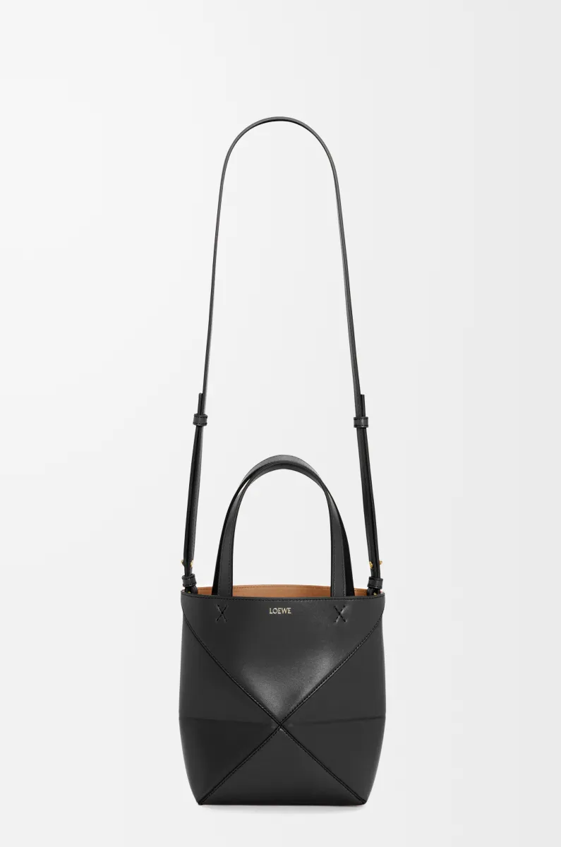 迷你亮面牛皮革 Puzzle Fold 手袋