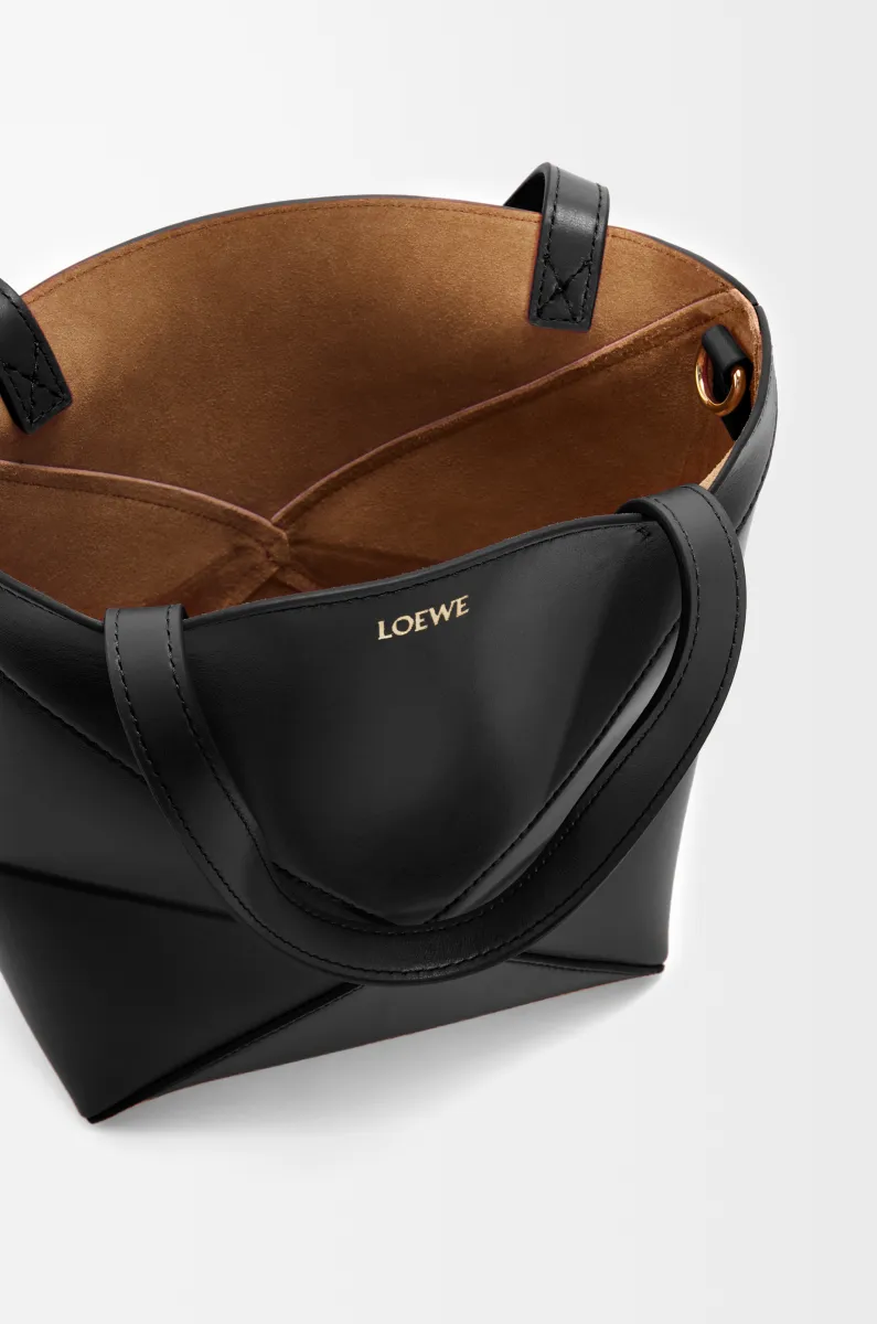 迷你亮面牛皮革 Puzzle Fold 手袋