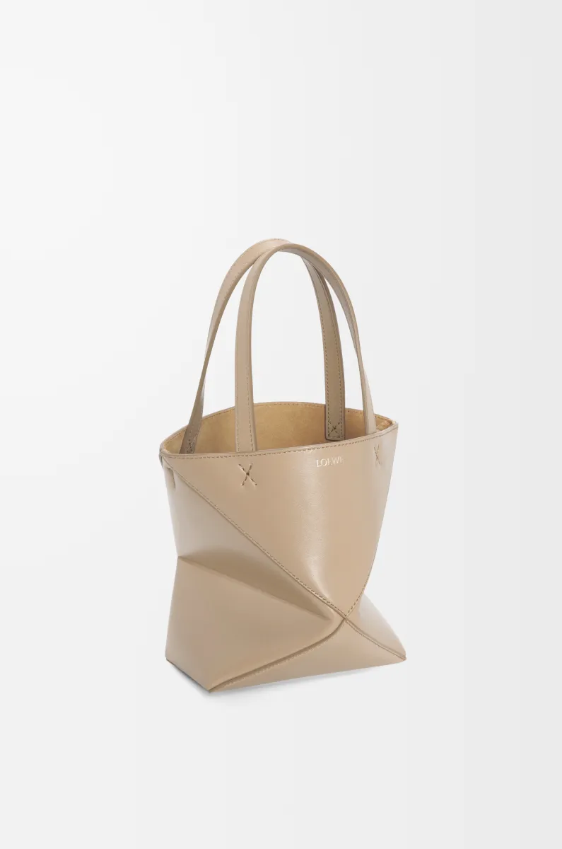 迷你亮面牛皮革 Puzzle Fold 手袋