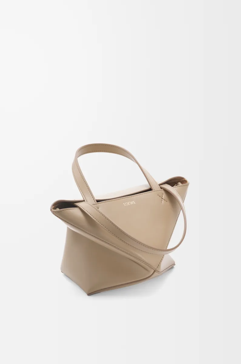 迷你亮面牛皮革 Puzzle Fold 手袋