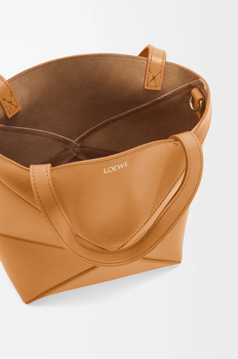 迷你亮面牛皮革 Puzzle Fold 手袋