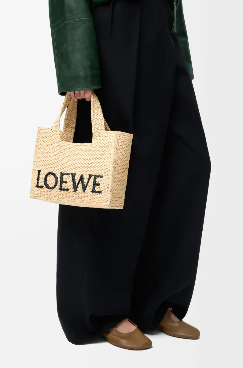 小号酒椰纤维 LOEWE Font Tote 手袋