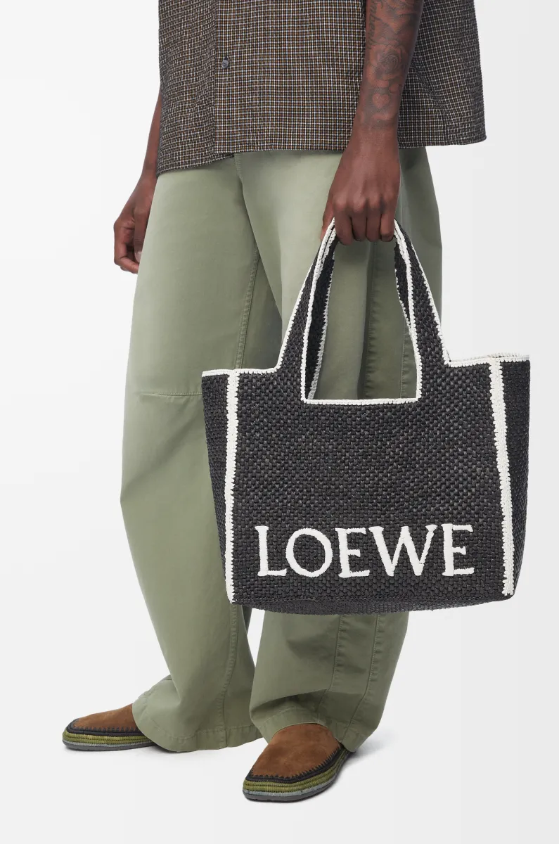大号酒椰纤维 LOEWE Font Tote 手袋