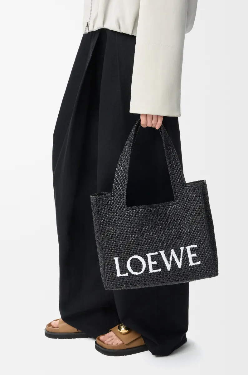 中号酒椰纤维 LOEWE Font Tote 手袋