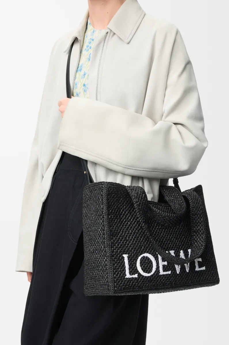 中号酒椰纤维 LOEWE Font Tote 手袋