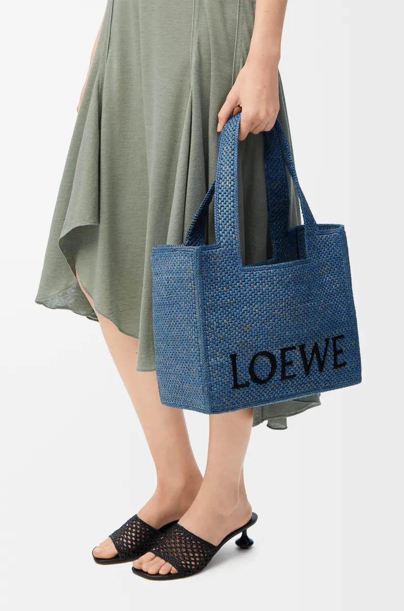 中号酒椰纤维 LOEWE Font Tote 手袋