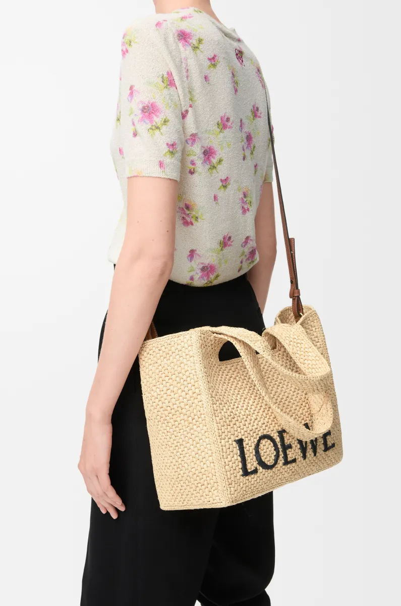中号酒椰纤维 LOEWE Font Tote 手袋