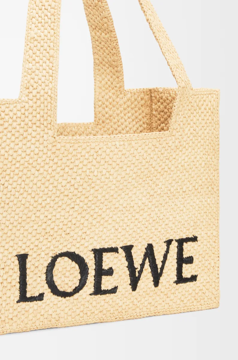 中号酒椰纤维 LOEWE Font Tote 手袋
