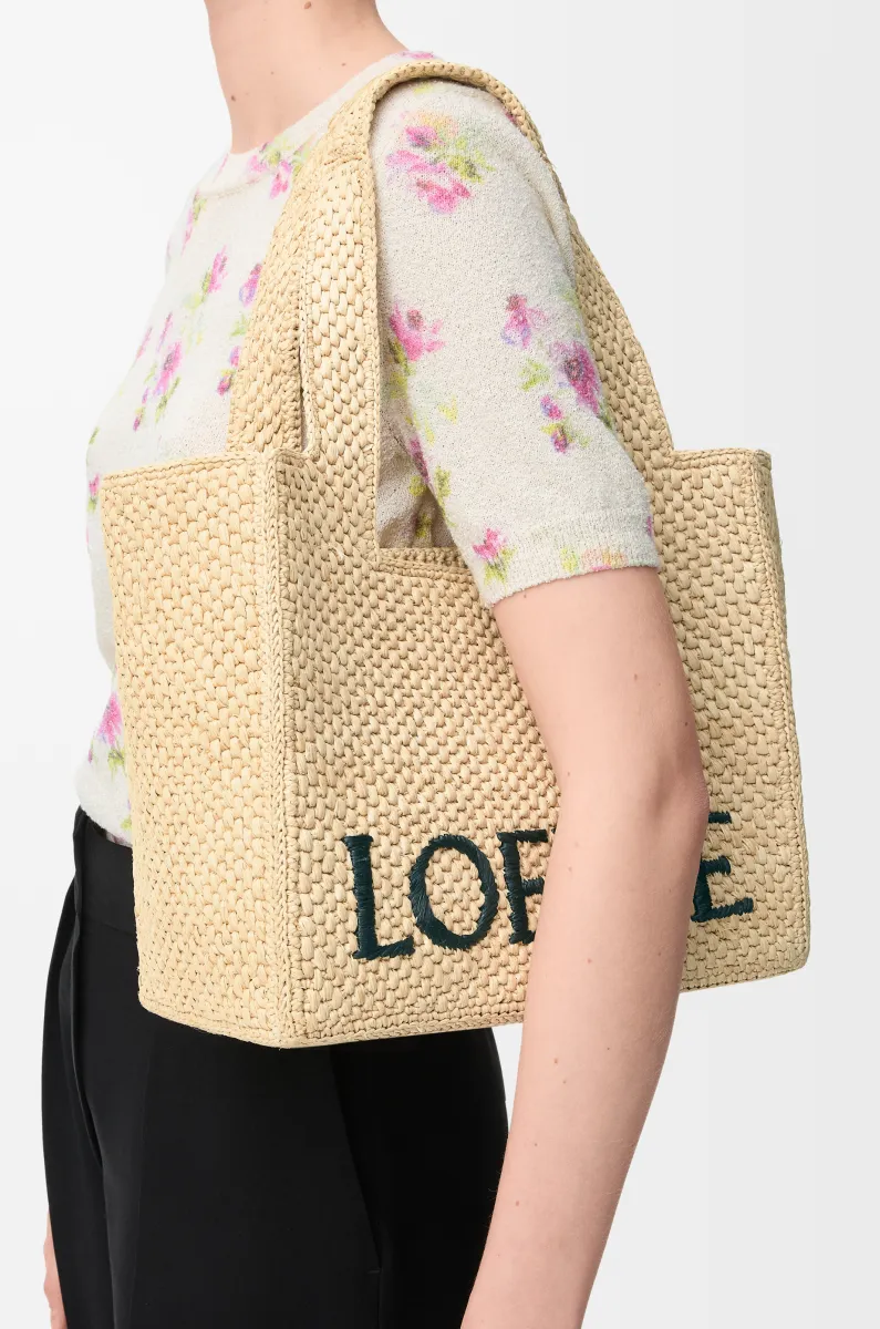 中号酒椰纤维 LOEWE Font Tote 手袋