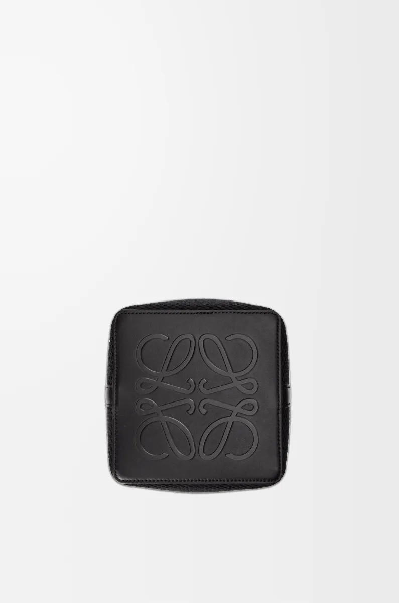 提花帆布和牛皮革 Treasure Bako 水桶包