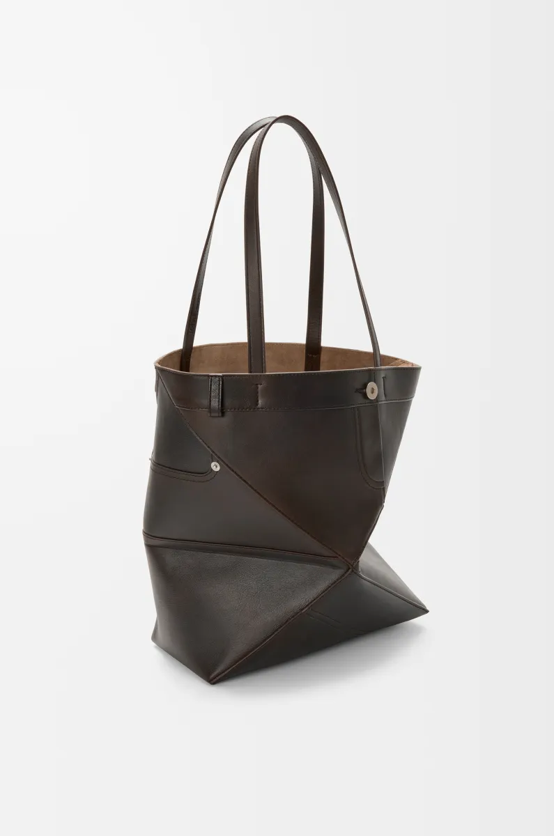 中号亮面牛皮革 Puzzle Fold Panta 手袋