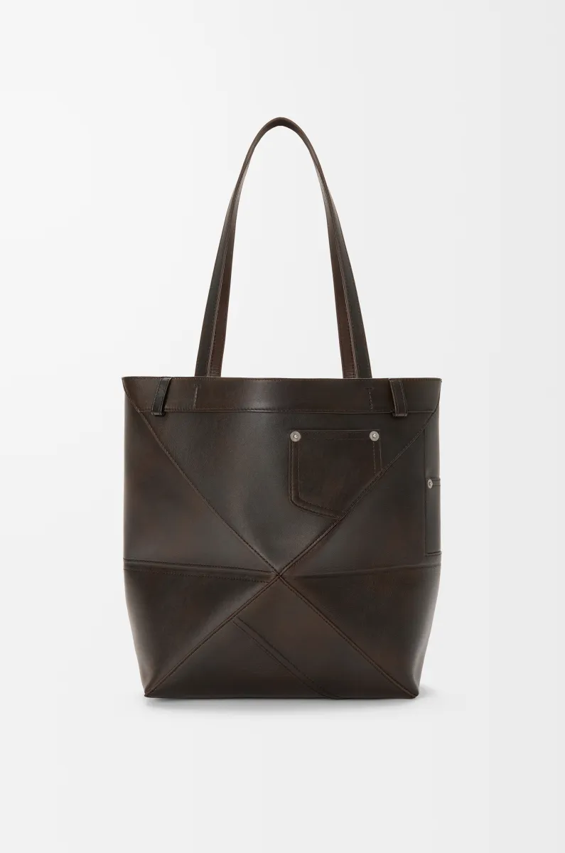 中号亮面牛皮革 Puzzle Fold Panta 手袋