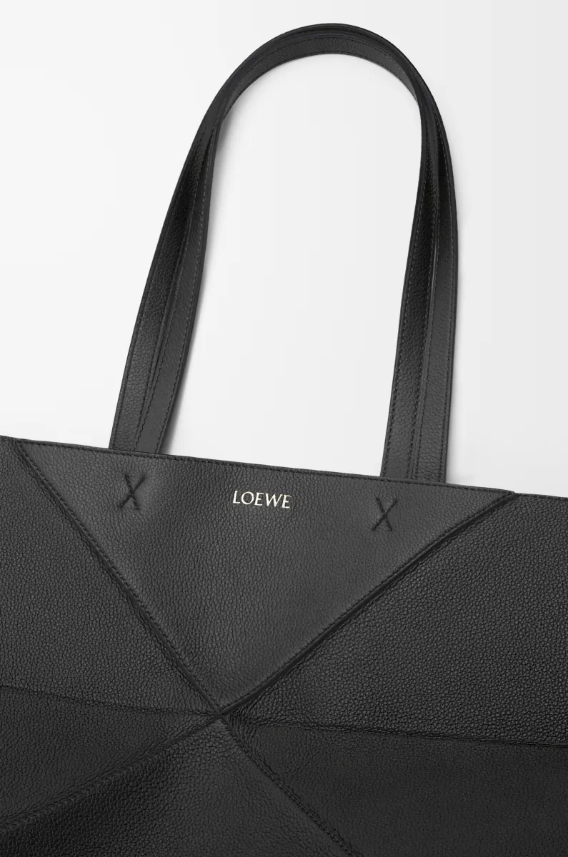 中号柔软粒面牛皮革横版 Puzzle Fold 手袋