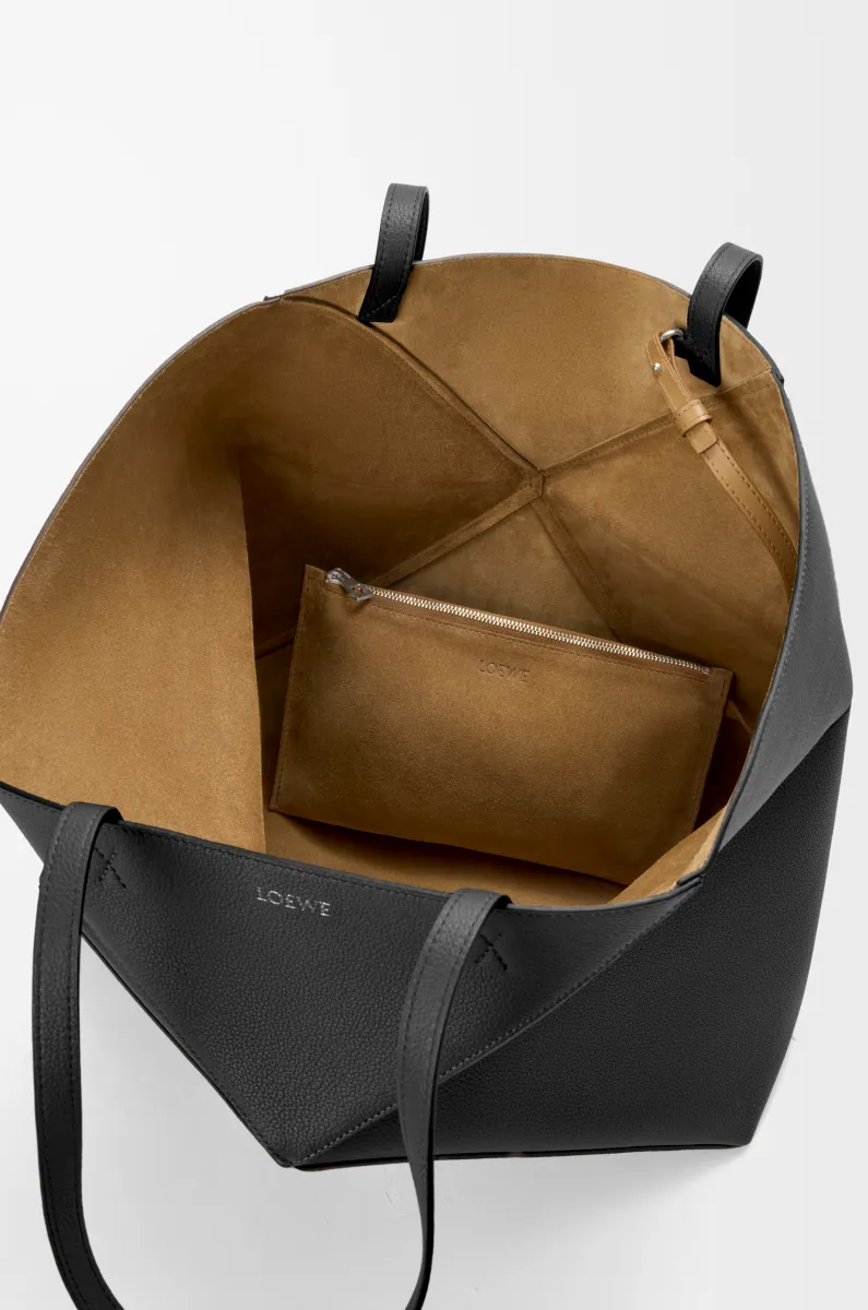 大号柔软粒面牛皮革横版 Puzzle Fold 手袋