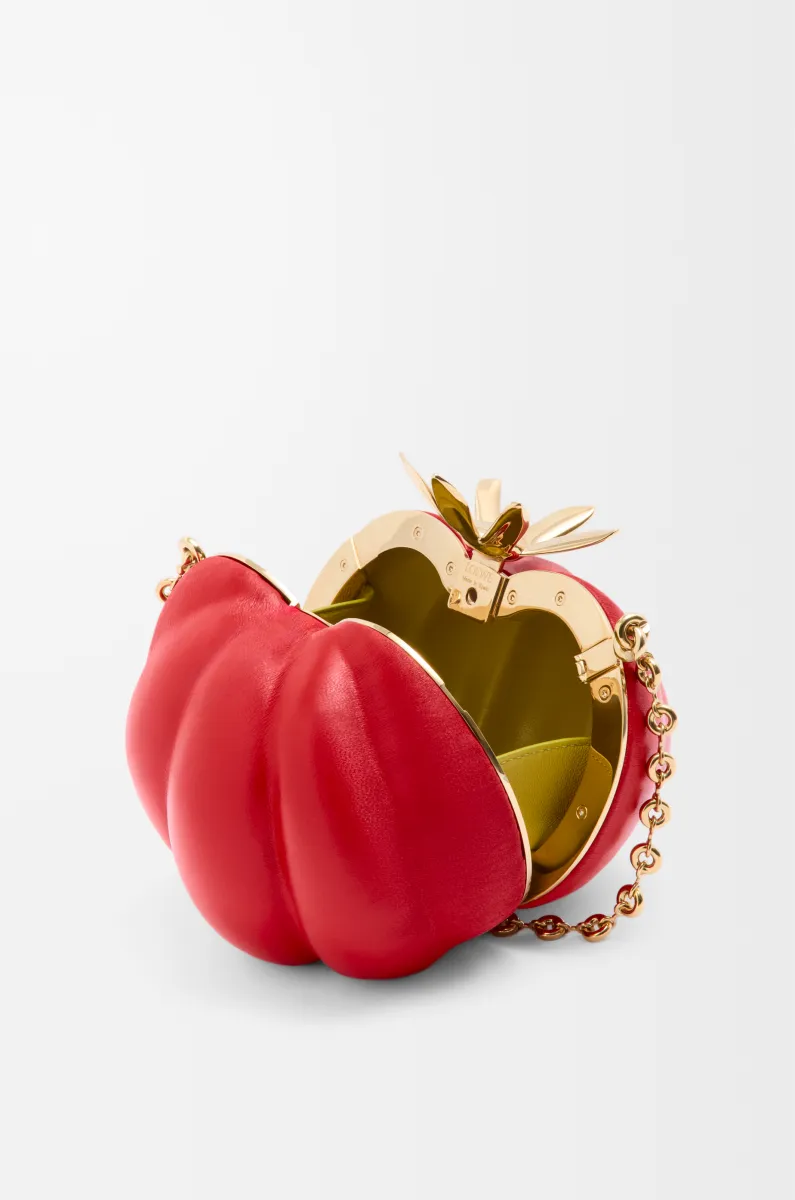 纳帕羊皮革番茄手拿包