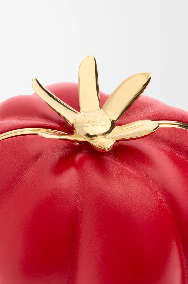 纳帕羊皮革番茄手拿包