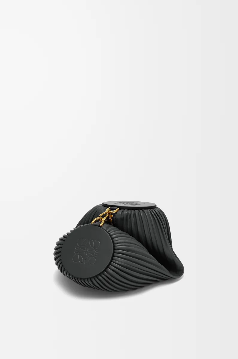 褶裥纳帕羊皮革手链小包