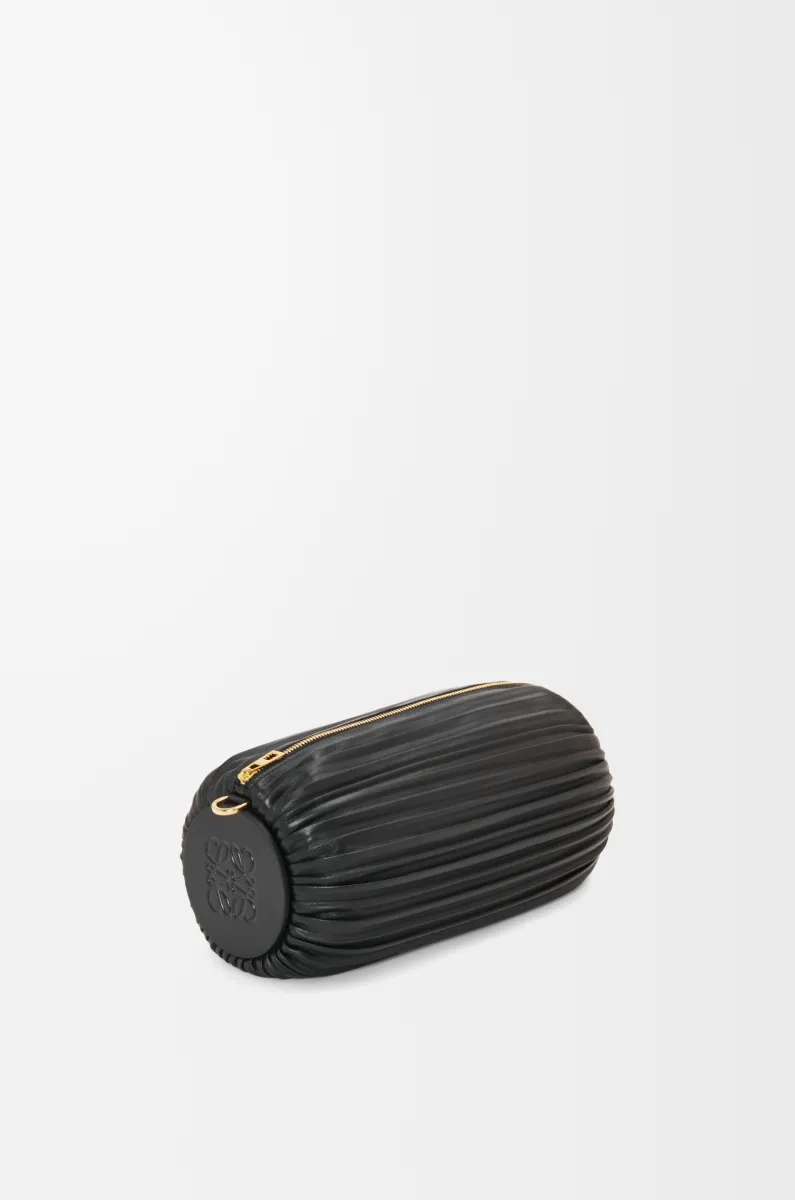 褶裥纳帕羊皮革手链小包