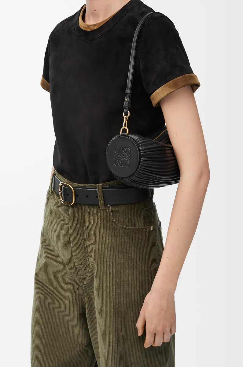 褶裥纳帕羊皮革手链小包