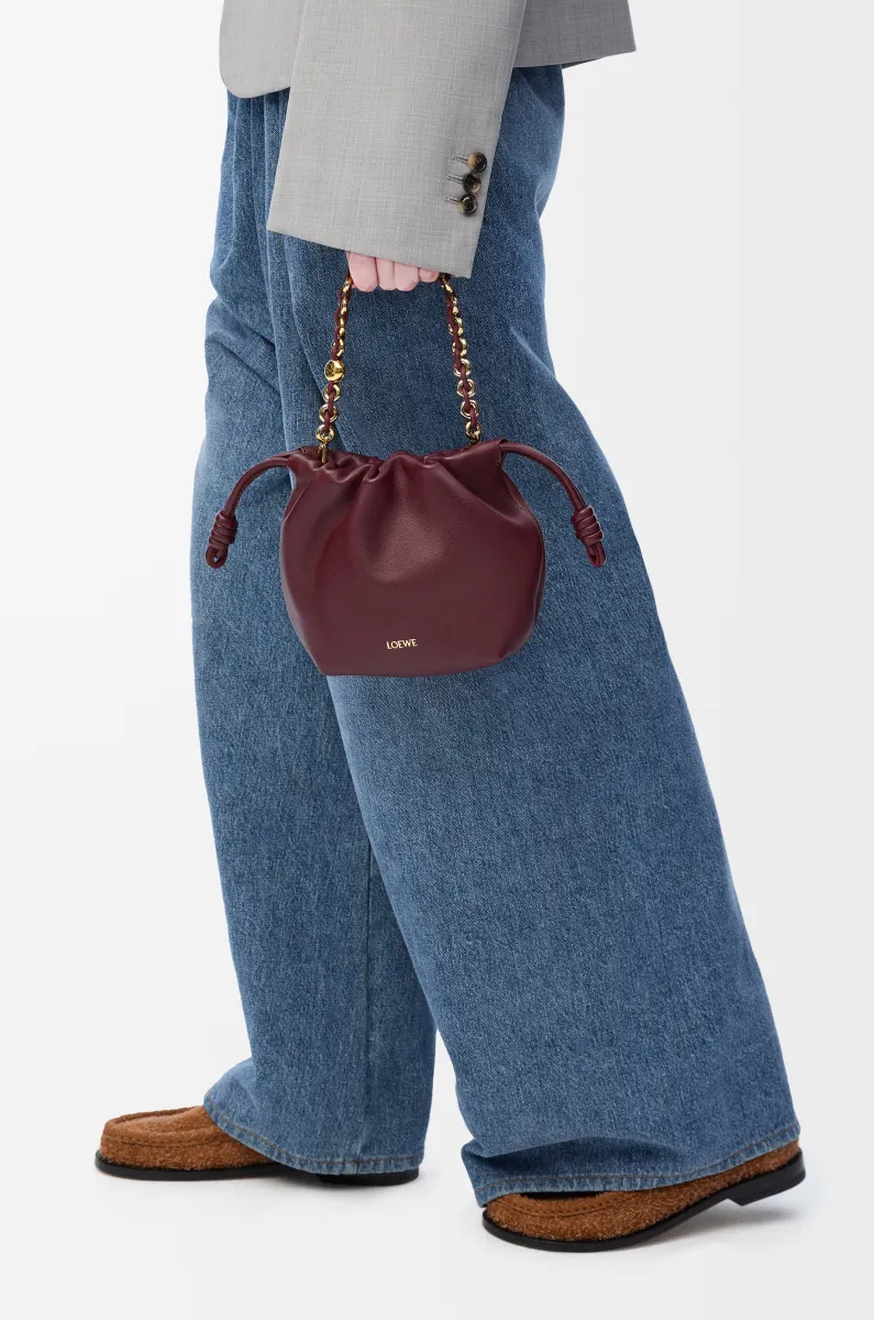 迷你柔软纳帕羊皮革 Flamenco Purse 手袋