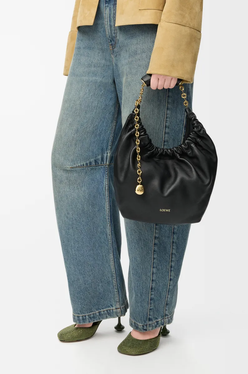 小号柔软纳帕羊皮革 Squeeze 手袋