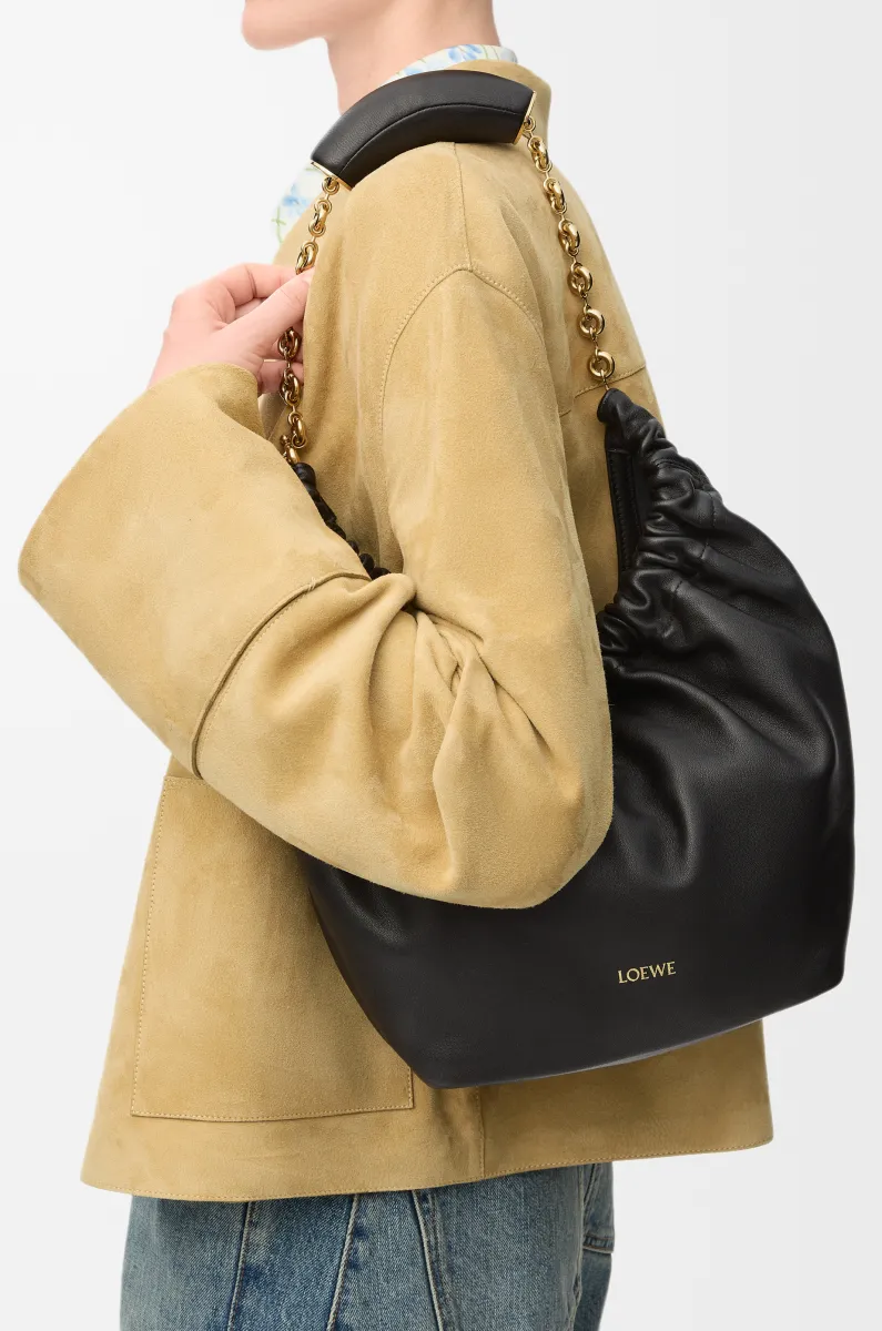 小号柔软纳帕羊皮革 Squeeze 手袋