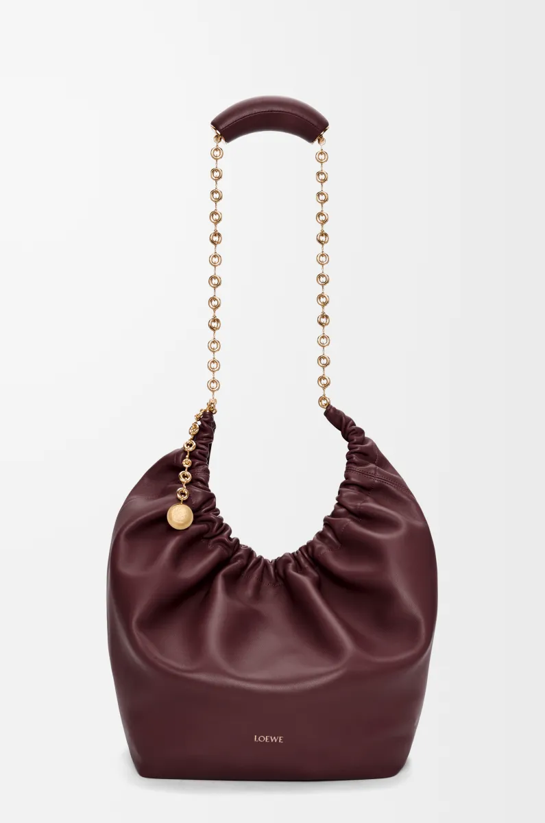 中号柔软纳帕羊皮革 Squeeze 手袋