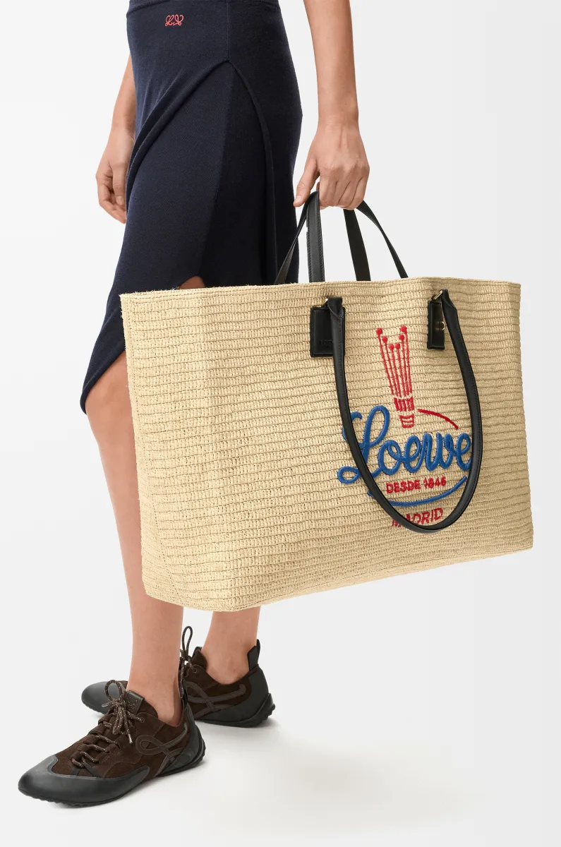 超大号拉菲草 Verano 托特手袋