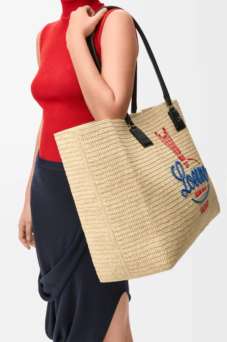 超大号拉菲草 Verano 托特手袋