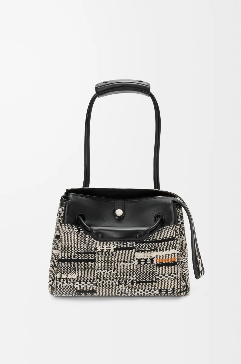 中号编织织物 Madrid 手袋