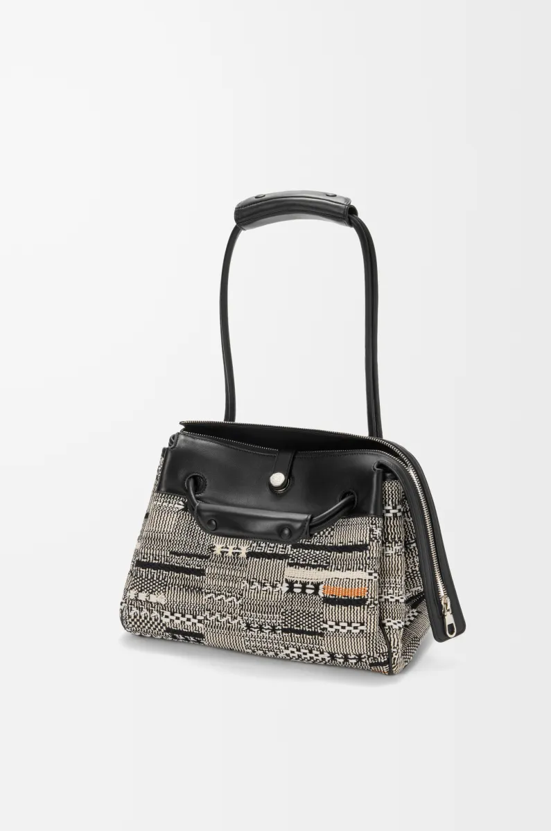 中号编织织物 Madrid 手袋