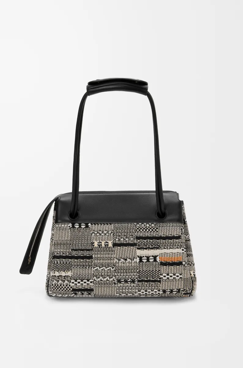 中号编织织物 Madrid 手袋