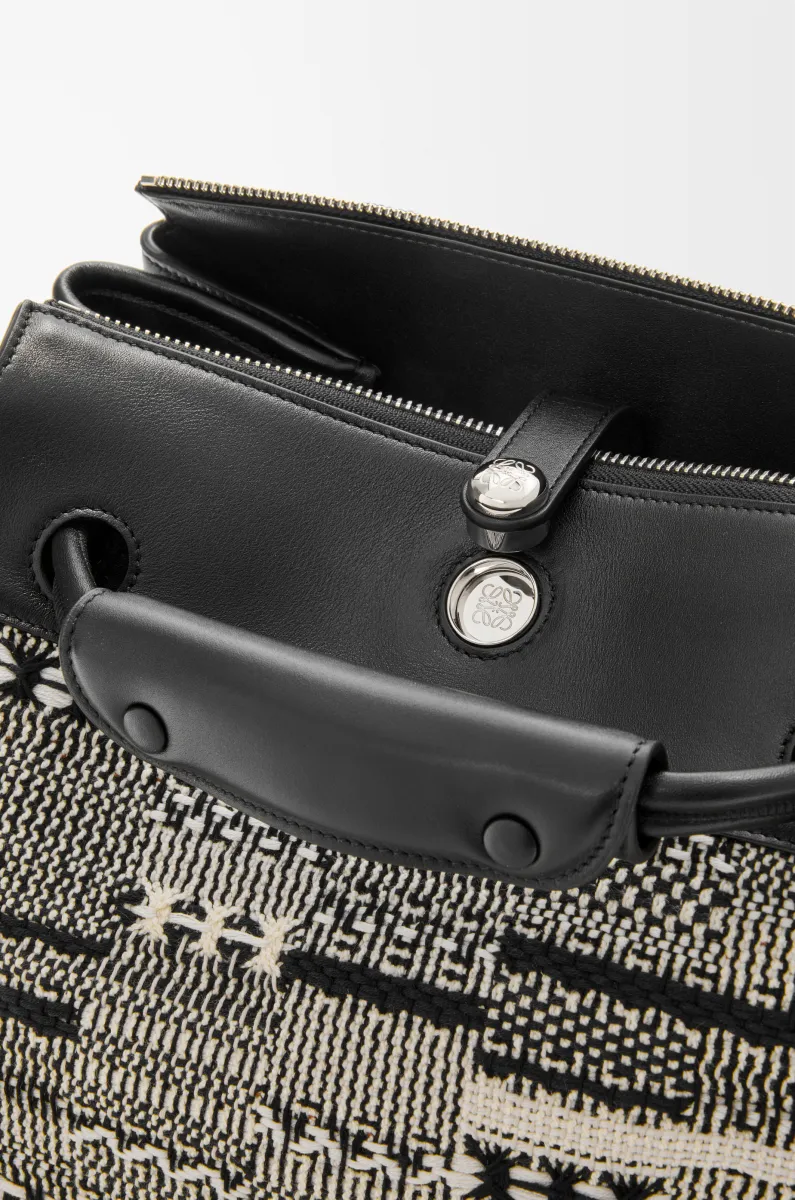 中号编织织物 Madrid 手袋