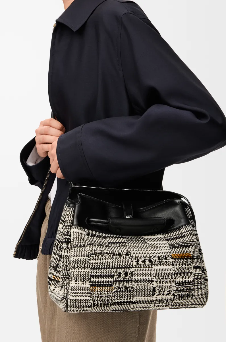 中号编织织物 Madrid 手袋