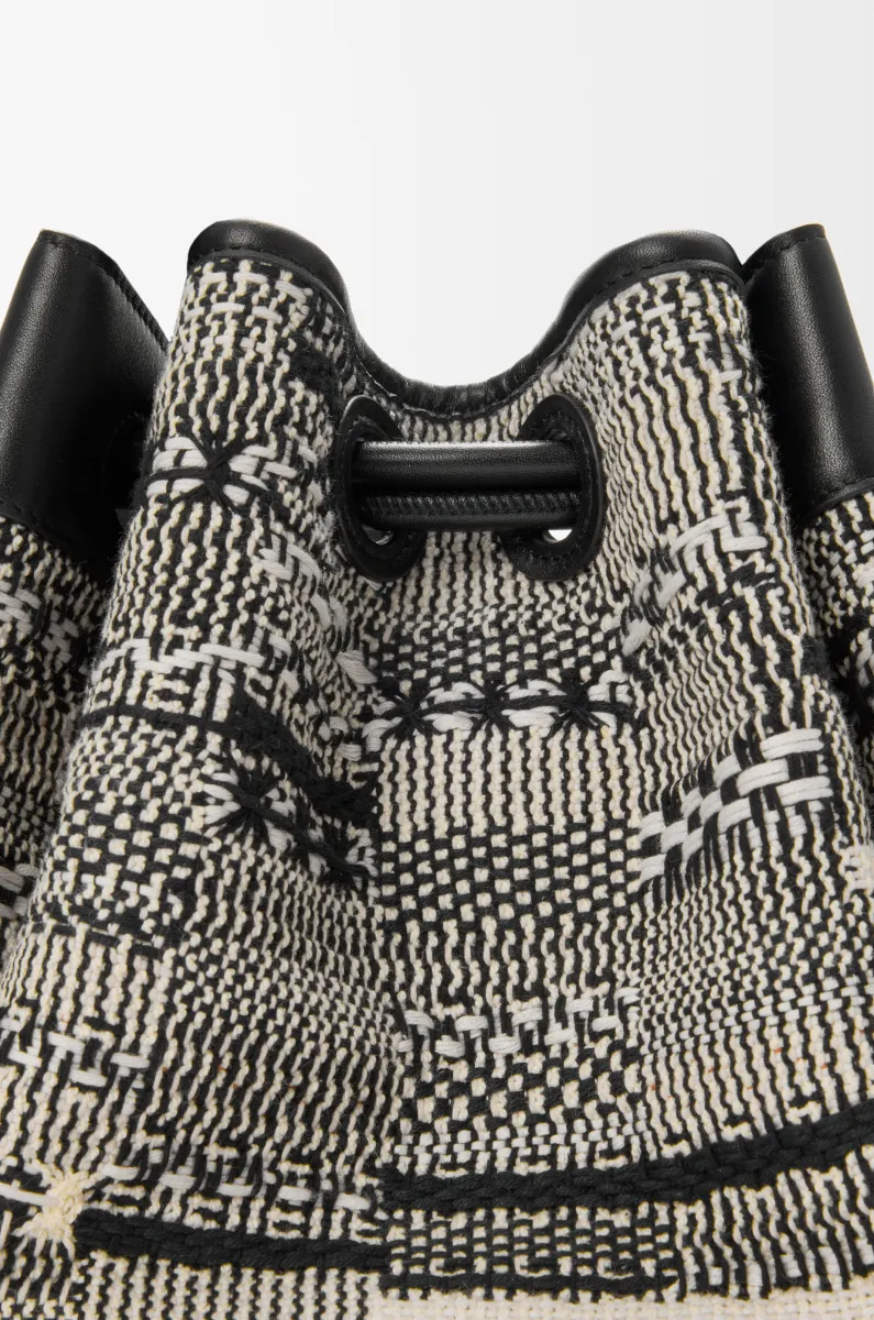 中号编织织物 Madrid 手袋