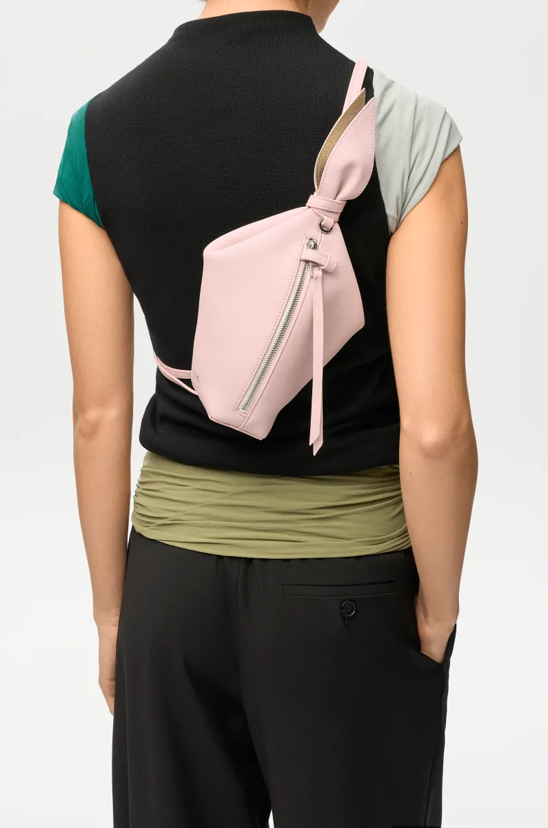 光滑牛皮革 Scarf 背包