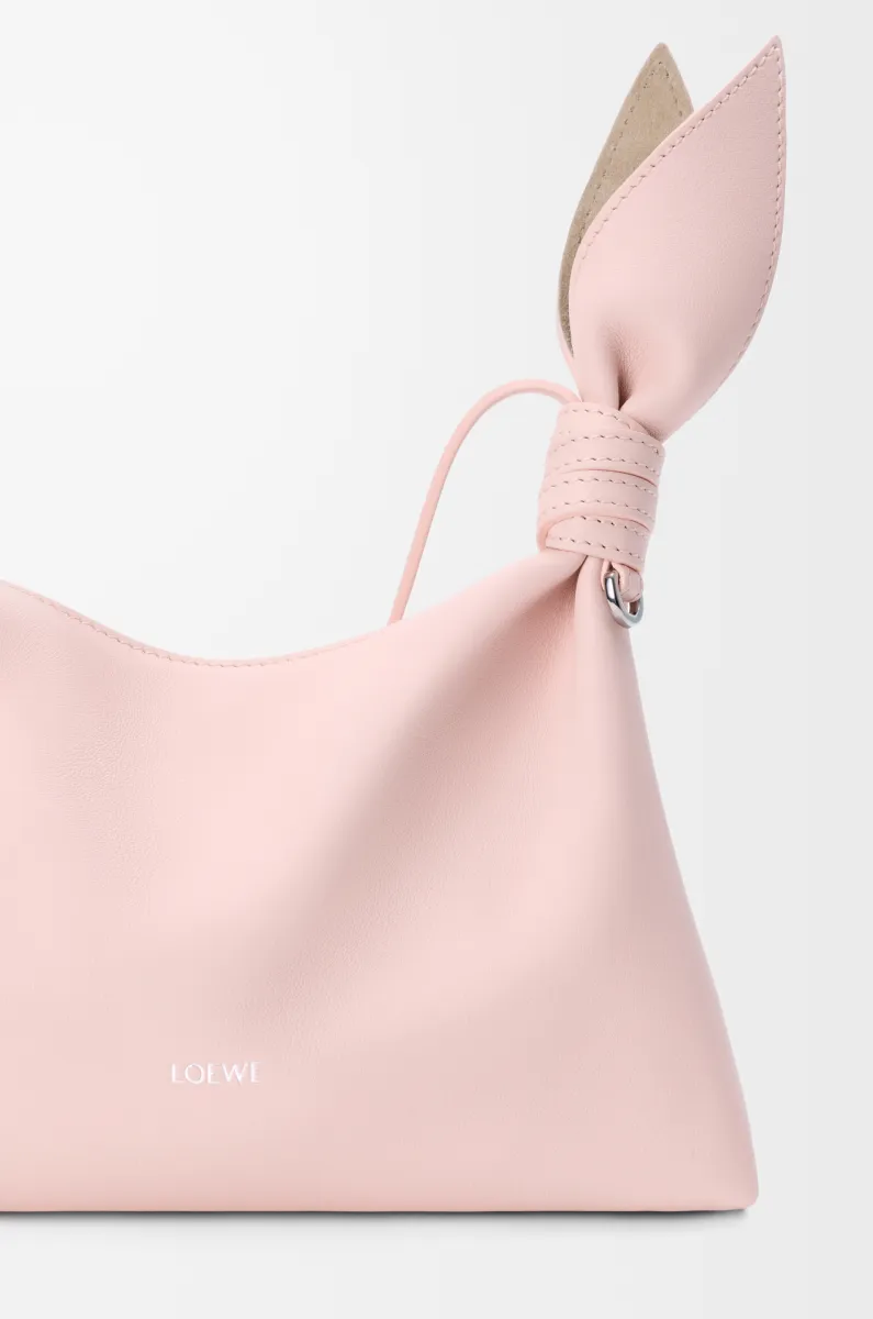 迷你光滑牛皮革 Scarf 手袋