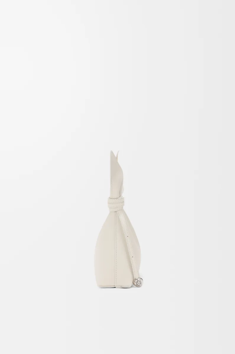 迷你光滑牛皮革 Scarf 手袋
