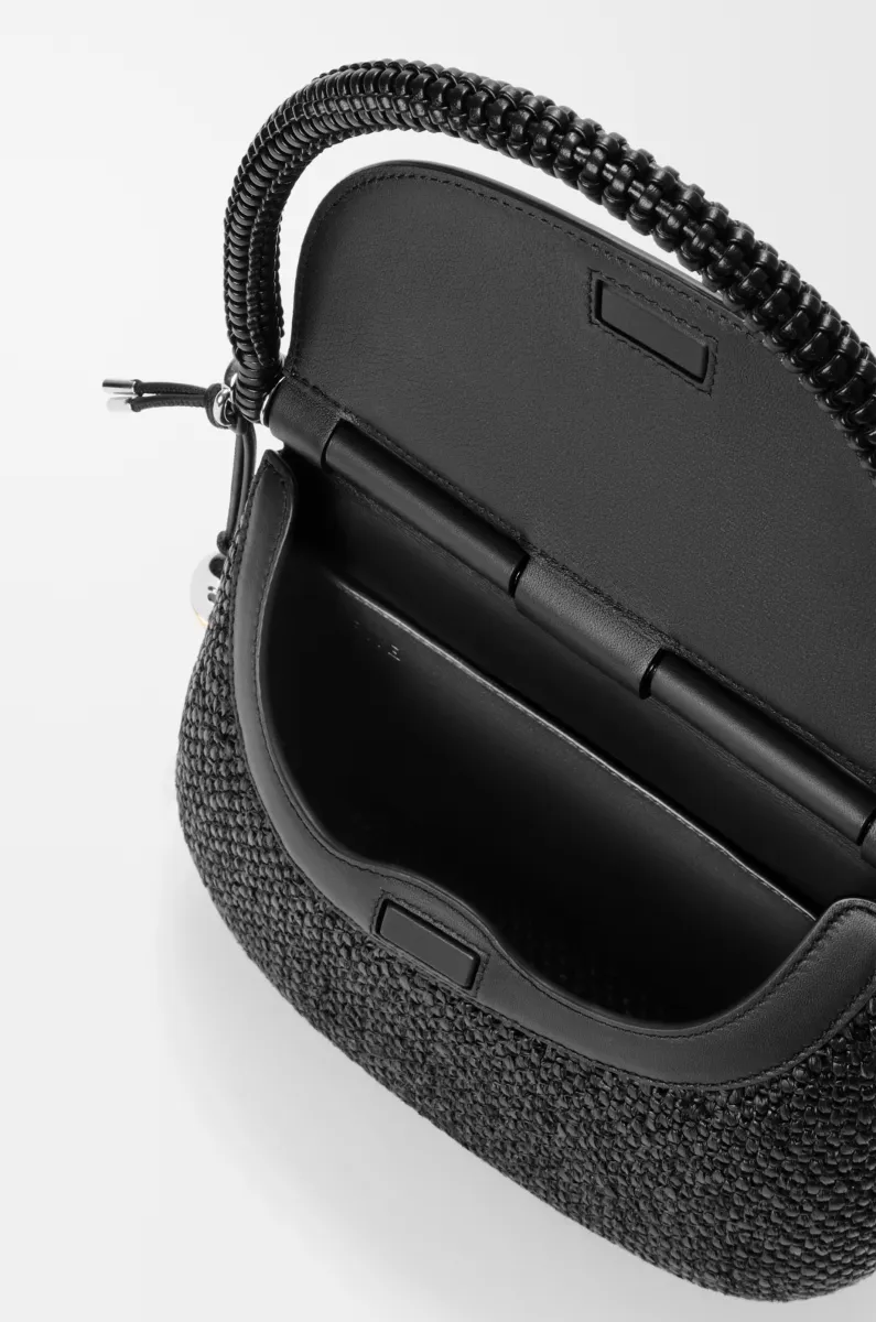 中号拉菲草和牛皮革 Pescador 手袋