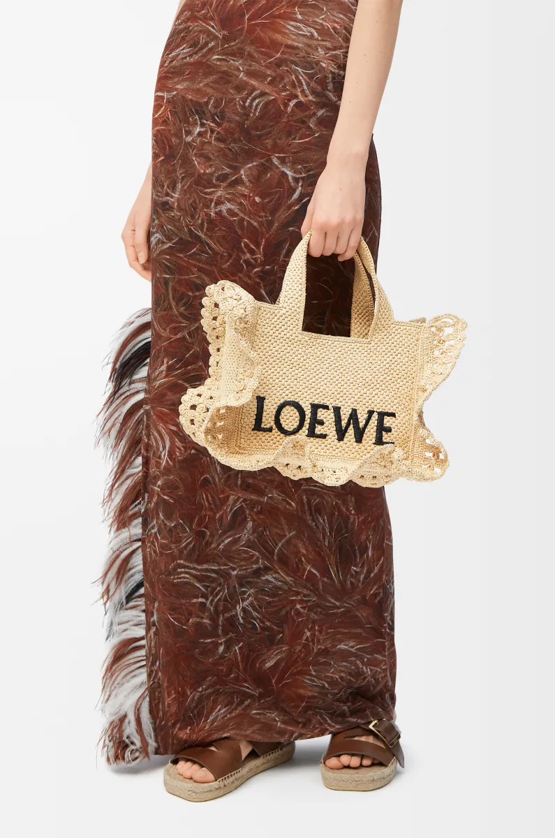 小号拉菲草 LOEWE Font Tote 手袋